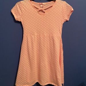 Light pink polkadot dress